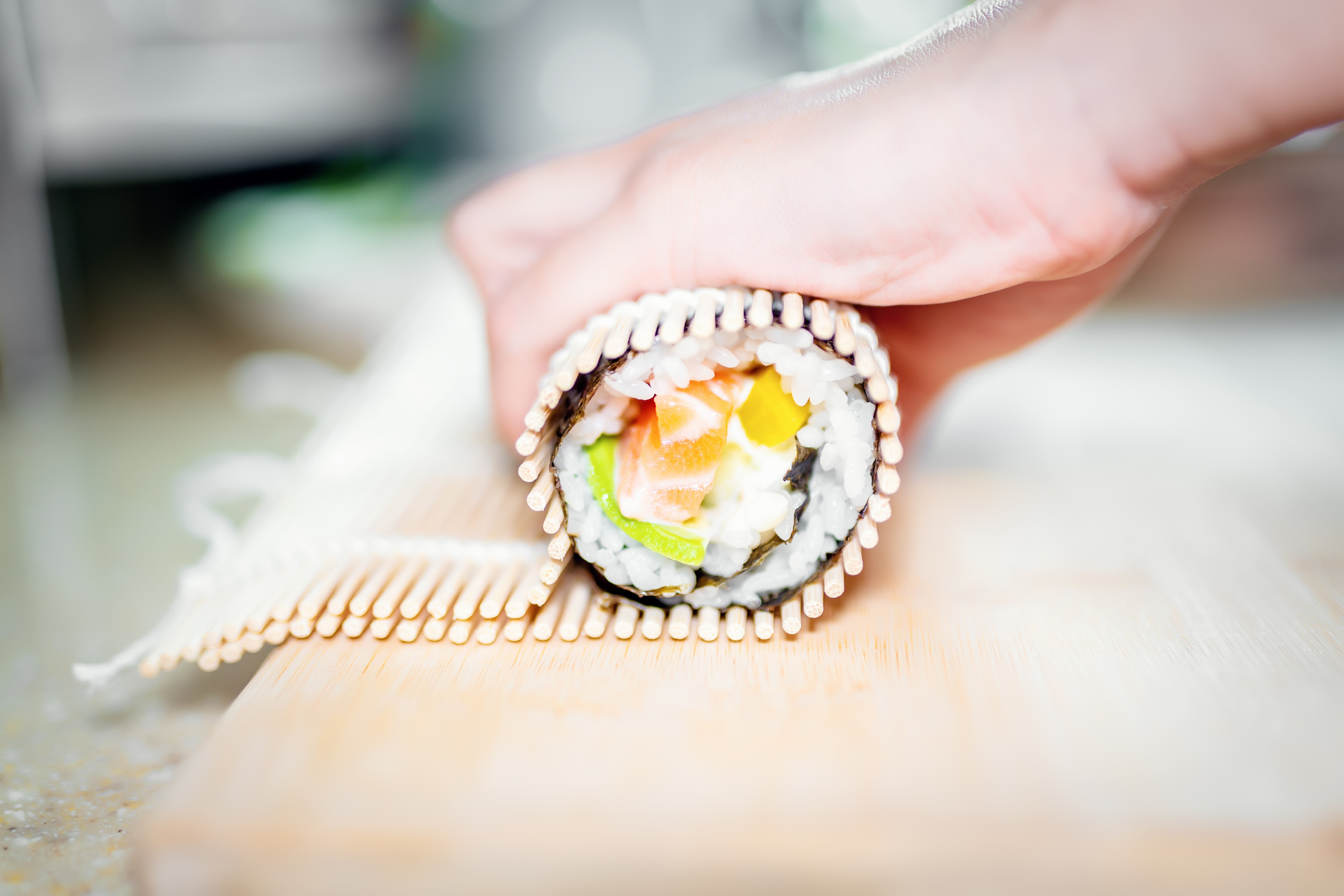 Making Sushi Hand Roll